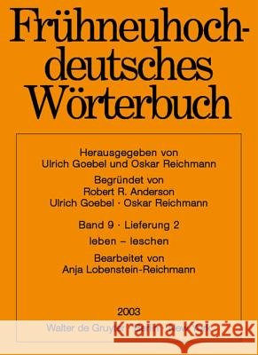 Leben - leschen Lobenstein-Reichmann, Anja 9783110175820