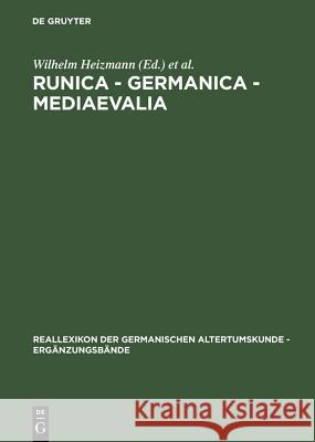 Runica - Germanica - Mediaevalia  9783110177787 Walter de Gruyter & Co