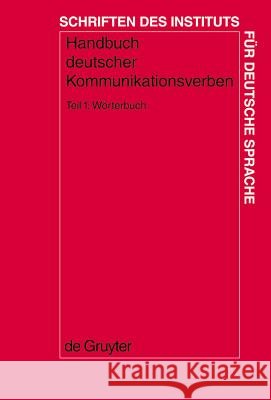 Wörterbuch Harras, Gisela Winkler, Edeltraud Erb, Sabine 9783110179354