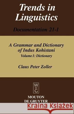Dictionary Claus Peter Zoller 9783110179477 Mouton de Gruyter