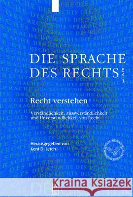 Recht verstehen Der Berlin-Brandenburgischen Akademie De 9783110181425