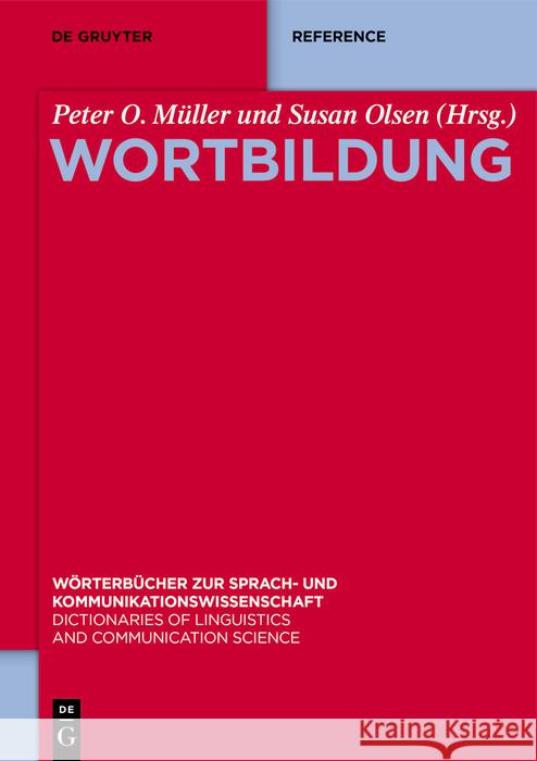 Wortbildung M Susan Olsen 9783110184730 de Gruyter