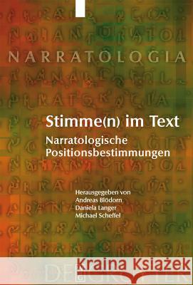 Stimme(n) im Text Blödorn, Andreas 9783110185713 Walter de Gruyter