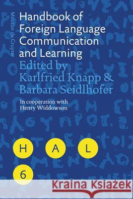 Handbook of Foreign Language Communication and Learning  9783110188332 Mouton de Gruyter