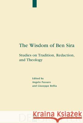 The Wisdom of Ben Sira Passaro, Angelo 9783110194999 Walter de Gruyter