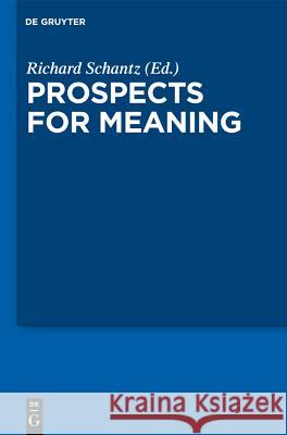 Prospects for Meaning Richard Schantz 9783110196238 De Gruyter