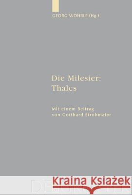 Thales Gotthard Strohmaier 9783110196696