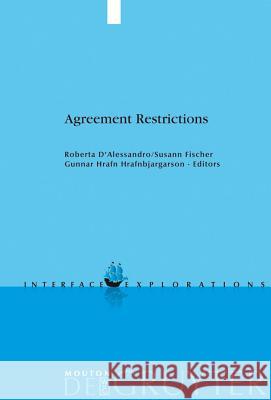 Agreement Restrictions Roberta D'Alessandro Susann Fischer Gunnar Hrafn Hrafnbjargarson 9783110200652
