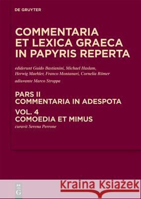 Comoedia et mimus Serena Perrone 9783110214598 Walter de Gruyter