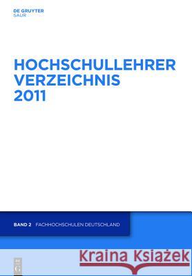 Fachhochschulen Deutschland de Gruyter Saur 9783110235456 Walter de Gruyter
