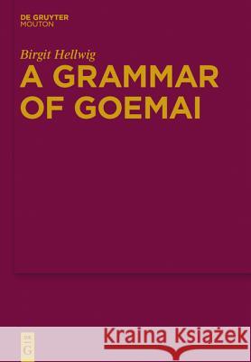 A Grammar of Goemai Hellwig, Birgit 9783110238280 Mouton de Gruyter