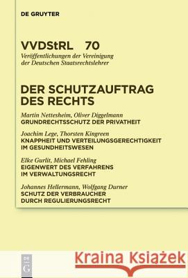 Der Schutzauftrag des Rechts No Contributor 9783110248548 Gruyter