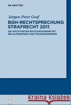 Bgh-Rechtsprechung Strafrecht 2011: Die Wichtigsten Entscheidungen Mit Erlauterungen Und Praxishinweisen J. Rgen-Peter Graf 9783110273915