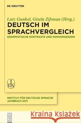 Deutsch im Sprachvergleich Gunkel, Lutz 9783110283549 Walter de Gruyter