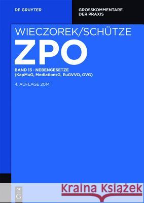 1110-1117, KapMuG, MediationsG, EGZPO, GVG, EGGVG Sabine Hufschmidt Martin Gebauer Ferdinand Kruis 9783110284928