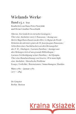 Text: Essays / Gedichte / Rezensionen / Anmerkungen / Zusatze. Marz 1780 --Januar 1781 Hans-Peter Nowitzki 9783110300567