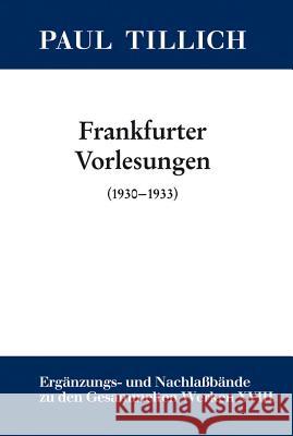 Frankfurter Vorlesungen No Contributor 9783110301199 De Gruyter