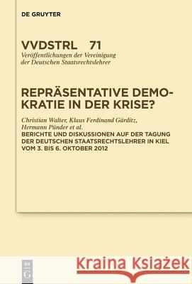 Repräsentative Demokratie in der Krise? No Contributor 9783110301816 De Gruyter
