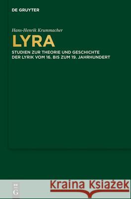 Lyra Krummacher, Hans-Henrik 9783110318357 De Gruyter