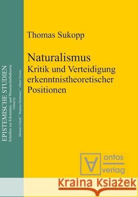 Naturalismus Thomas Sukopp 9783110322835 De Gruyter