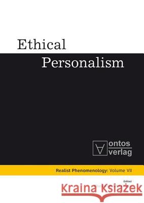 Ethical Personalism Cheikh Mbacke Gueye 9783110328707 Walter de Gruyter