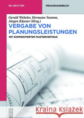 Vergabe von Planungsleistungen Gerald Webeler 9783110337778 de Gruyter