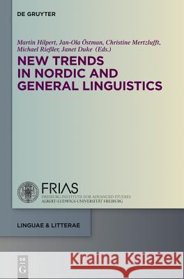 New Trends in Nordic and General Linguistics  9783110343861 De Gruyter