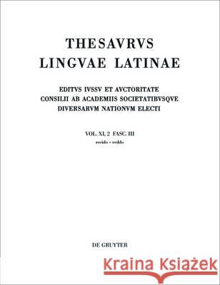 recido - reddo Internationale Thesaurus-Kommission 9783110345803 de Gruyter