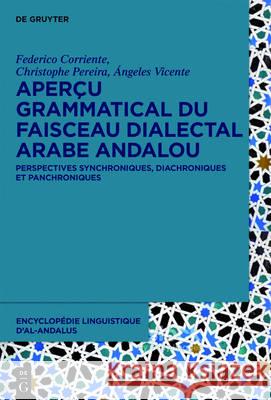 Aperçu grammatical du faisceau dialectal arabe andalou Federico Corriente Inalco 9783110348262 de Gruyter