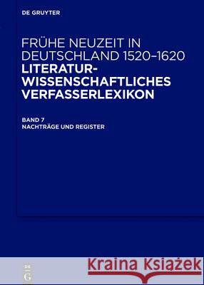 Nachträge, Corrigenda und Register Wilhelm Kühlmann 9783110355024 de Gruyter