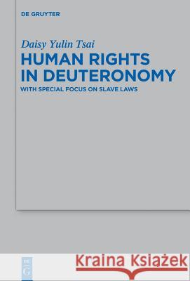 Human Rights in Deuteronomy: With Special Focus on Slave Laws Daisy Yulin Tsai 9783110363203