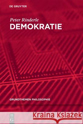 Demokratie Rinderle, Peter 9783110399363 De Gruyter