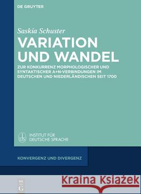 Variation und Wandel Schuster, Saskia 9783110426991 De Gruyter Mouton