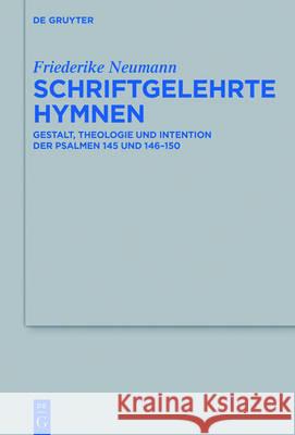 Schriftgelehrte Hymnen Friederike Neumann 9783110457247
