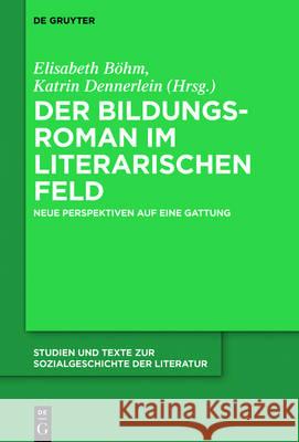 Der Bildungsroman im literarischen Feld Böhm, Elisabeth 9783110474817