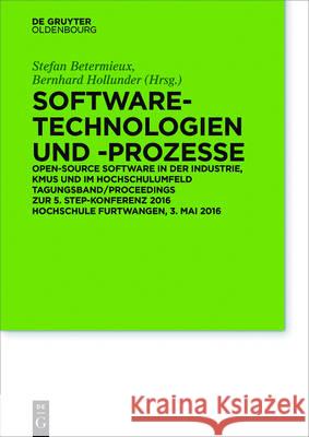 Software-Technologien und Prozesse Stefan Betermieux, Bernhard Hollunder 9783110480061