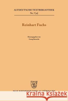 Heinrichs des Glichezares Reinhart Fuchs Heinrich 9783110483901