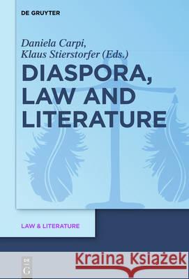 Diaspora, Law and Literature Klaus Stierstorfer 9783110485417 de Gruyter