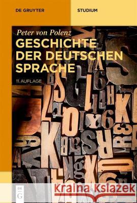 Geschichte Der Deutschen Sprache Polenz, Peter Von 9783110485653