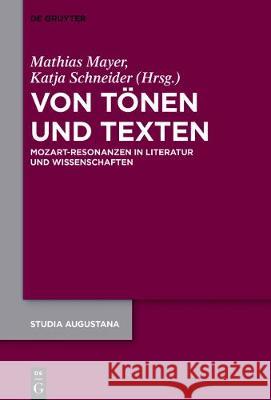 Von Tönen und Texten Mayer, Mathias 9783110491364 de Gruyter