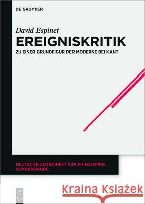 Ereigniskritik Espinet, David 9783110499988 de Gruyter