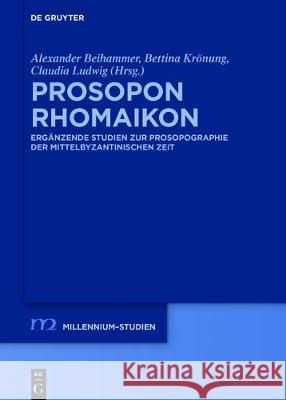 Prosopon Rhomaikon Beihammer, Alexander 9783110532180 de Gruyter