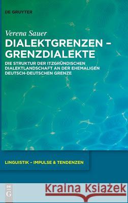Dialektgrenzen - Grenzdialekte Sauer, Verena 9783110555967