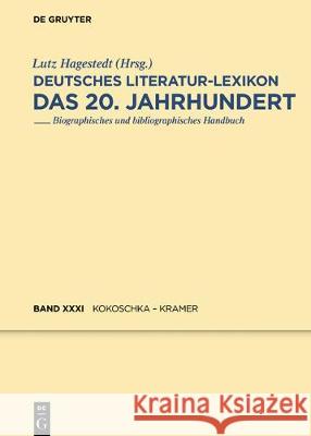 Kokoschka - Krämer Lutz Hagestedt 9783110577075 De Gruyter (JL)