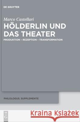 Hölderlin und das Theater Castellari, Marco 9783110583328 de Gruyter