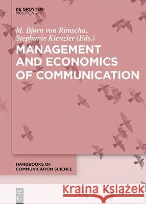 Management and Economics of Communication  9783110587166 Walter de Gruyter