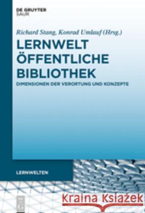Lernwelt Öffentliche Bibliothek No Contributor 9783110587715 K.G. Saur Verlag