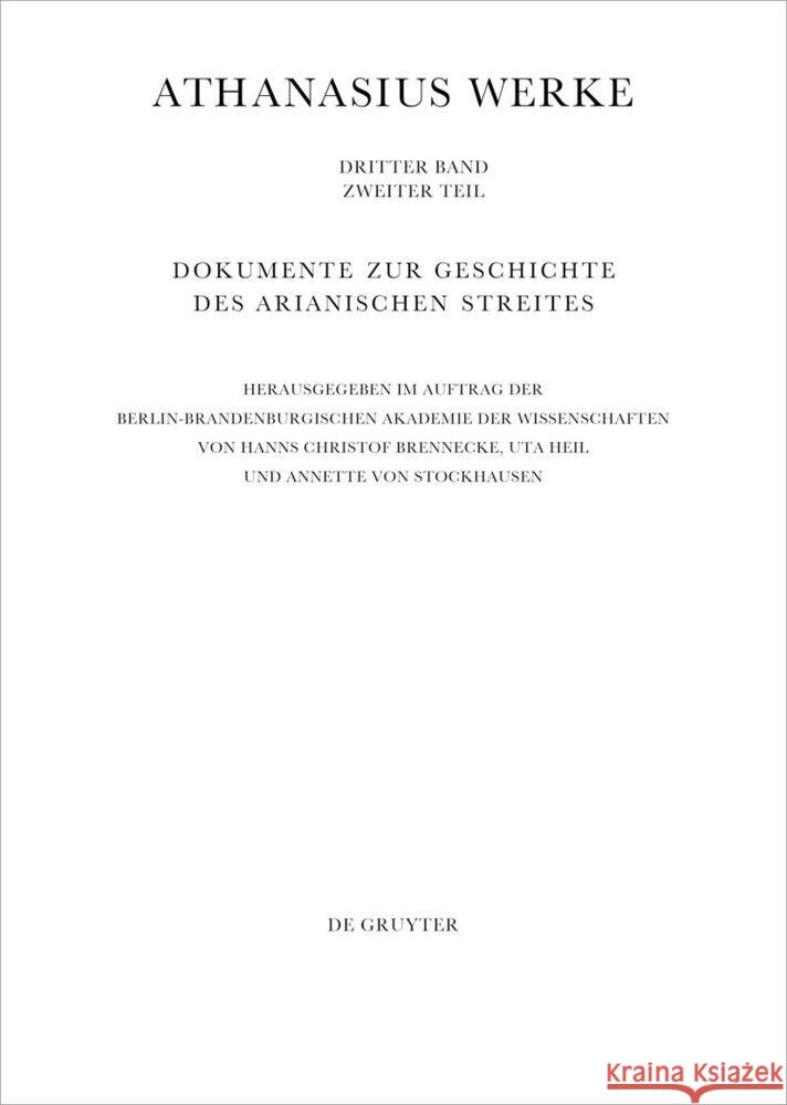 Die Entwicklungen in Den Nachfolgestaaten Des Römischen Reiches Bis Zum Symbolum Quicumque Heil, Uta 9783110592320