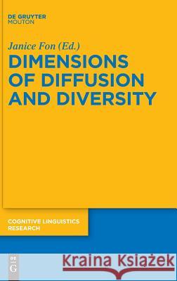 Dimensions of Diffusion and Diversity Janice Fon 9783110608120 Walter de Gruyter