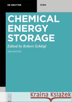 Chemical Energy Storage Schl 9783110608434